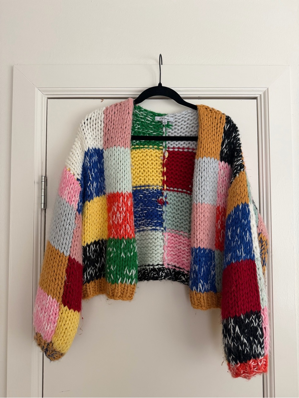 Polagram Colorblock Patchwork Cardigan